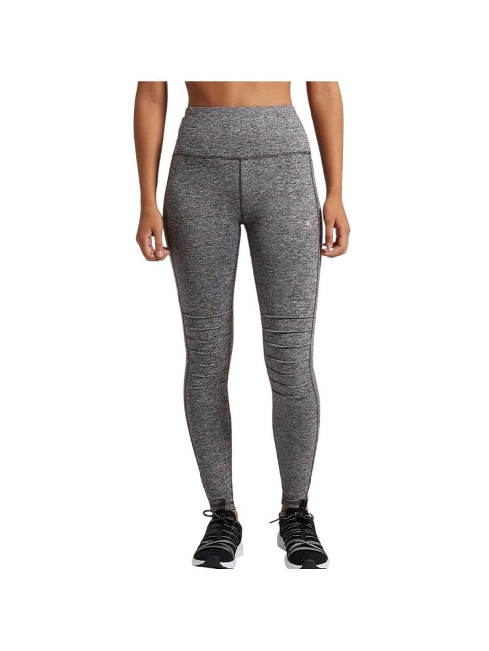 Puma Women's Heather Gray Mesh Panel High Waist Athletic Leggings Size M
